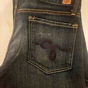 LOFT Dark Indigo Jeans with Embroidered Pocket